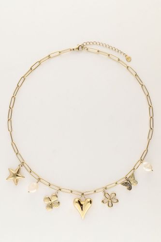 Chaîne à maillons avec plusieurs breloques | - My jewellery - Modalova