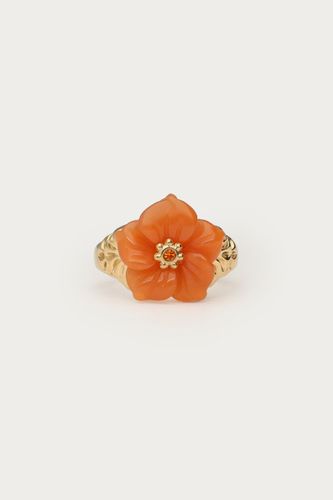 Ciao-Ring mit pfirsichfarbiger Kunstharzblume | - My jewellery - Modalova