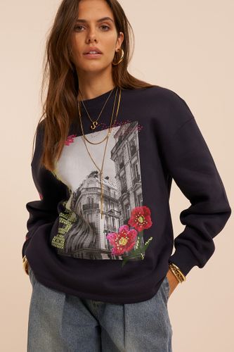 Sweatshirt mit Blumen "Bonjour" | - My jewellery - Modalova