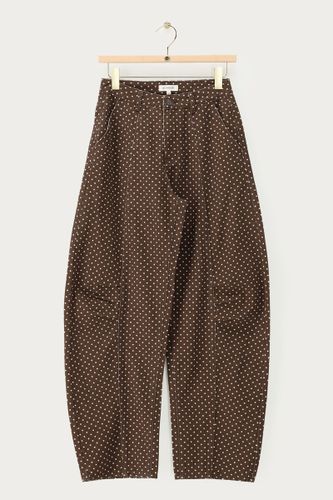 Dunkelbraune Barrel-Jeans mit Polka-Dots | - My jewellery - Modalova