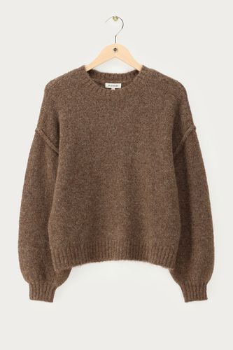 Dunkelbrauner Oversize-Strickpullover | - My jewellery - Modalova