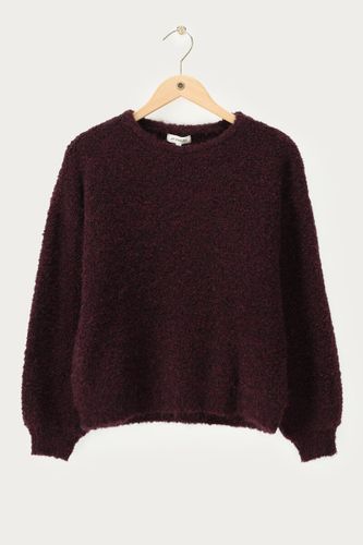 Dunkelroter Oversized Bouclé-Pullover | - My jewellery - Modalova