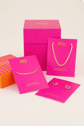 Geschenkbox mit flachem Glied und Herz | - My jewellery - Modalova