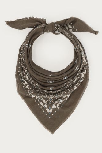 Grüner großer Schal mit Paisley-Muster | - My jewellery - Modalova