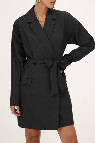 Robe blazer grise avec colà revers | - My jewellery - Modalova