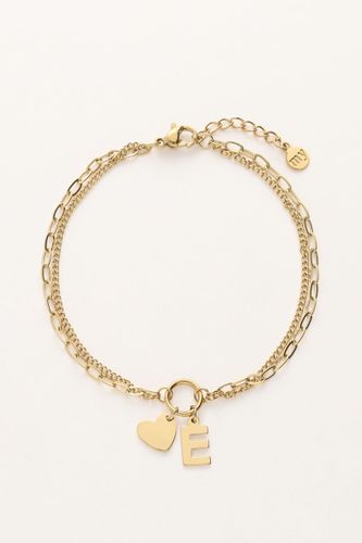 Doppeltes Buchstaben-Armband mit Herz | - My jewellery - Modalova