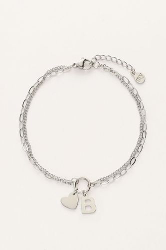 Doppeltes Buchstaben-Armband mit Herz | - My jewellery - Modalova