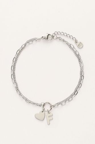 Doppeltes Buchstaben-Armband mit Herz | - My jewellery - Modalova