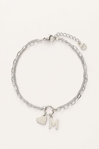 Doppeltes Buchstaben-Armband mit Herz | - My jewellery - Modalova