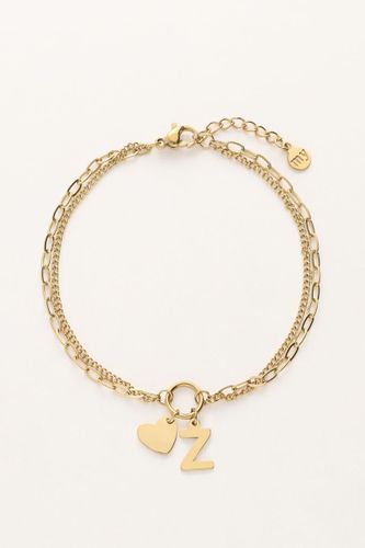 Doppeltes Buchstaben-Armband mit Herz | - My jewellery - Modalova