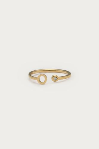 Initialien-Ring mit Stein | - My jewellery - Modalova