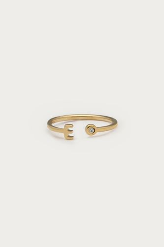 Initialien-Ring mit Stein | - My jewellery - Modalova