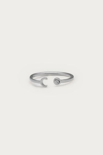 Buchstaben-Ring mit Stein | - My jewellery - Modalova