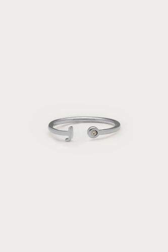 Buchstaben-Ring mit Stein | - My jewellery - Modalova