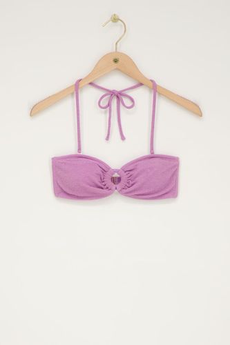 Fliederfarbenes Bandeau-Bikini-Oberteil mit Lurex | - My jewellery - Modalova