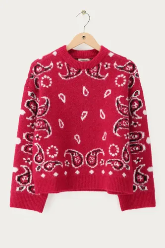 Pinker aufgerauter Pullover mit Paisley-Muster | - My jewellery - Modalova