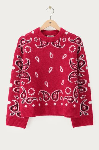 Pinker aufgerauter Pullover mit Paisley-Muster | - My jewellery - Modalova