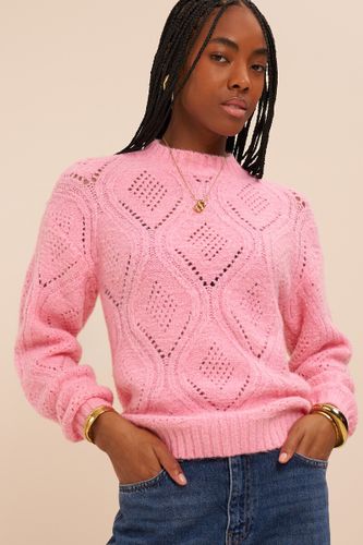Pinker Strickpullover mit Ajourmuster | - My jewellery - Modalova