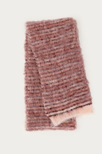 Pinker Schal mit dunkelroten Streifen | - My jewellery - Modalova