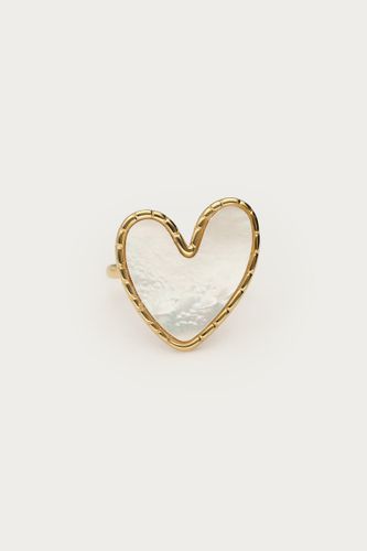 Statement-Ring mit Herz aus Perlmutt | - My jewellery - Modalova