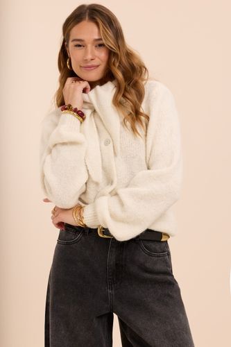 Weißer Cardigan mit Schal | - My jewellery - Modalova