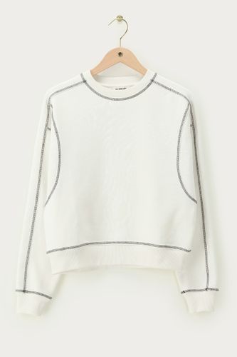 Weißer Pullover mit Kontrastnähten | - My jewellery - Modalova