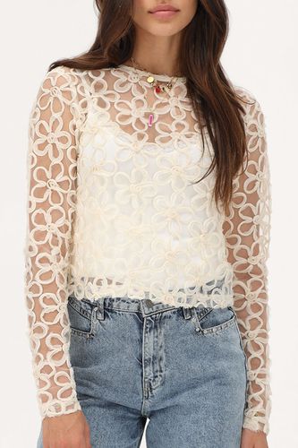 Mesh-Top mit Allover-Blumenprint | - My jewellery - Modalova