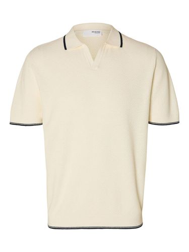 Short-sleeved Knitted Polo Shirt - Selected - Modalova