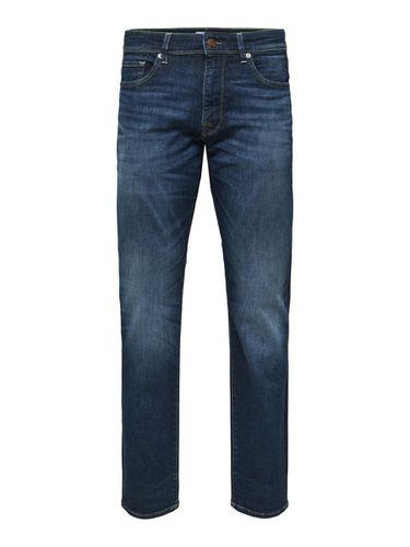 Dark Wash Straight Fit Jeans - Selected - Modalova