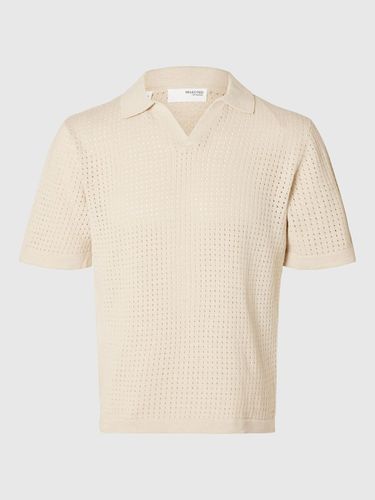 Crochet Style Polo Shirt - Selected - Modalova