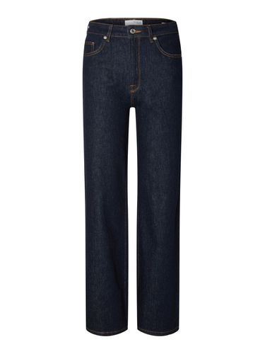 High-waisted Wide Fit Jeans - Selected - Modalova