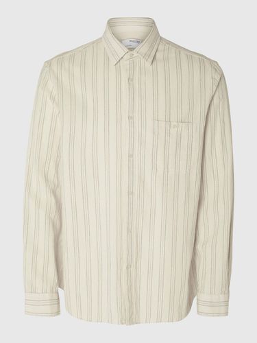 Striped Cotton Shirt - Selected - Modalova