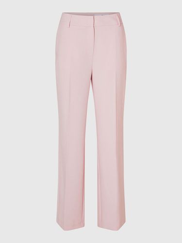 Tailored Mid Waist Wide-leg Trousers - Selected - Modalova