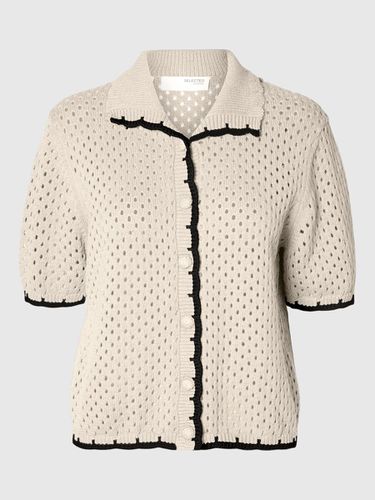 Short-sleeved Knitted Cardigan - Selected - Modalova