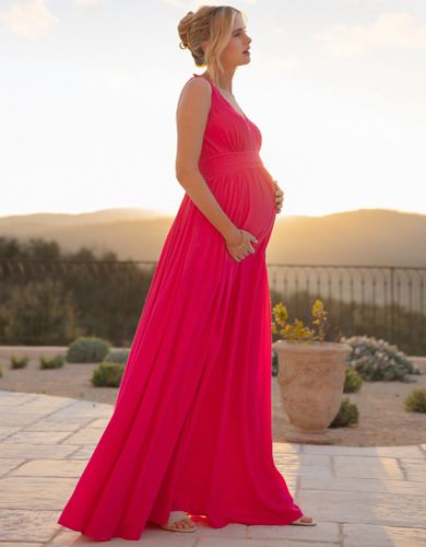 Maxi-Length Maternity-To-Nursing Dress With Pleat Details - Seraphine - Modalova