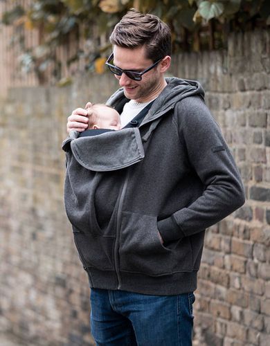 Men's Hoodie with Baby Pouch - Seraphine - Modalova