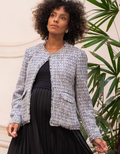 Fringed Tweed Maternity Jacket - Seraphine - Modalova