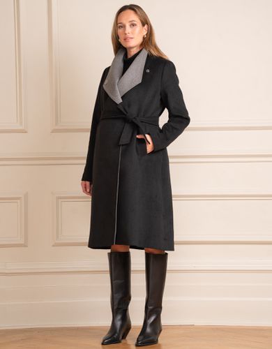 Wool Blend Wrap Maternity Coat - Seraphine - Modalova