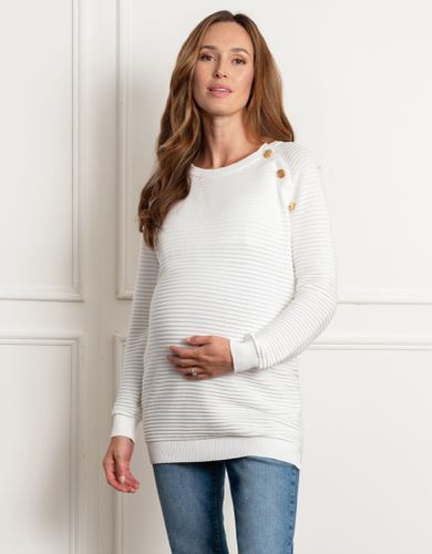 Ribbed Cotton Maternity & Nursing Jumper - Seraphine - Modalova