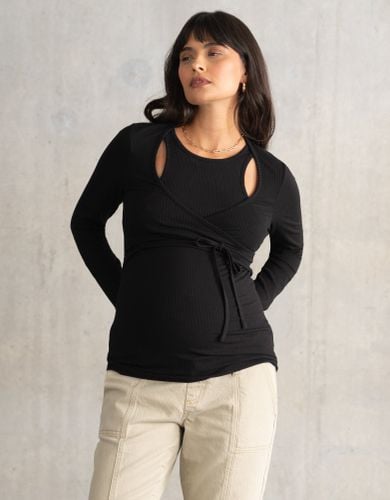 Ribbed Wrap Maternity & Nursing Top - Seraphine - Modalova