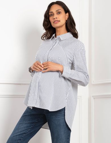 Pinstripe Maternity & Nursing Shirt - Seraphine - Modalova