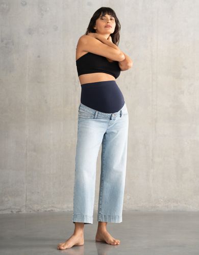 Cropped Straight Wide-Leg Maternity Jeans - Seraphine - Modalova