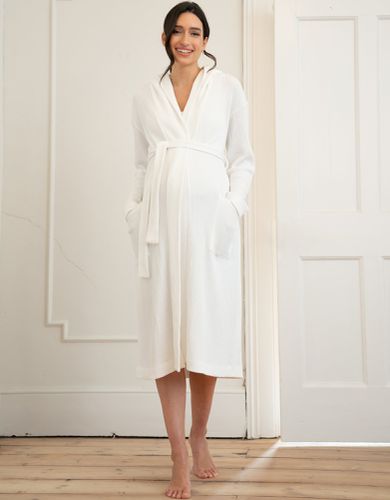 Cotton Hooded Waffle Dressing Gown - Seraphine - Modalova