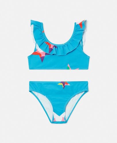 Bikini con Stampa Stella e Ruche, , Taglia: 12 - Stella McCartney - Modalova