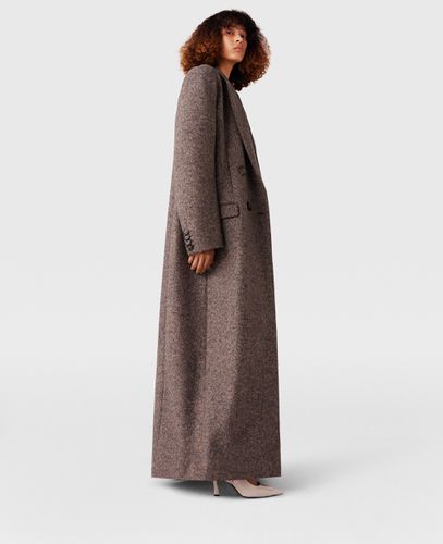 Cappotto Lungo Doppiopetto in Tweed, Donna, , Taglia: 38 - Stella McCartney - Modalova