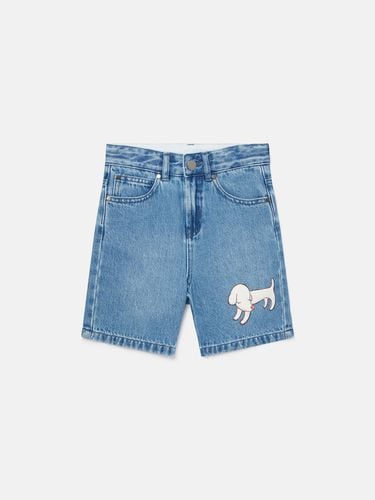 Lonesome Puppy Embroidery Denim Shorts, , Size: 8 - Stella McCartney - Modalova