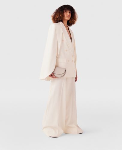 Blazer Doppiopetto in Lana con Maniche a Mantella, Donna, , Taglia: 42 - Stella McCartney - Modalova