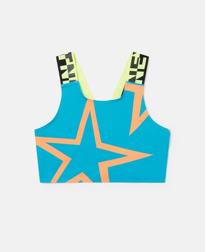 Crop top sportivo con stelle e logo, Donna, , Taglia: 6 - Stella McCartney - Modalova