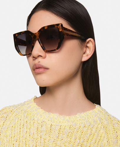 Klobige quadratische Cat-Eye-Sonnenbrille, Frau - Stella McCartney - Modalova