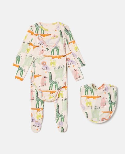 Giraffe Print Babygrow and Bib Set, , Size: 24m - Stella McCartney - Modalova